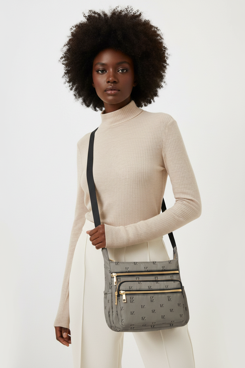 Black woman with FZ crossbody bag
