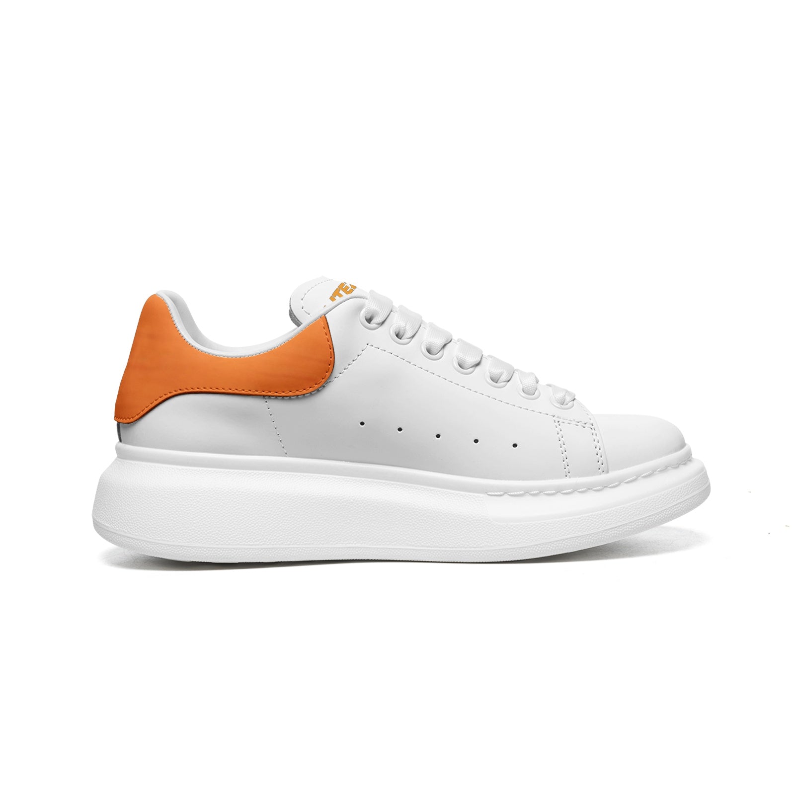 FZ Unisex Non Slip Lace Up Faux Leather Sneakers