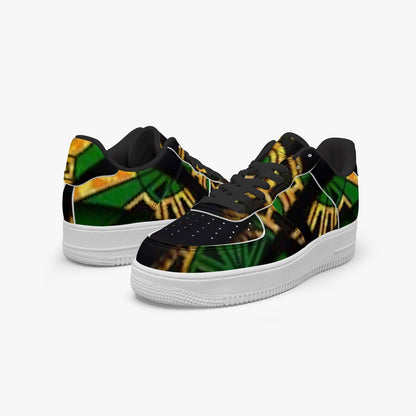 FZ Unisex African Print Low-Top Leather Sports Sneakers - FZwear