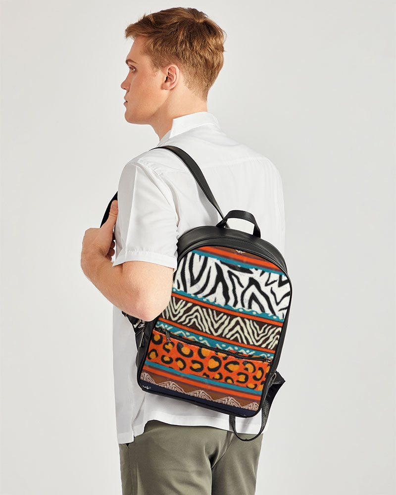 FZ AFRICAN PRINT Classic Faux Leather Backpack - FZwear