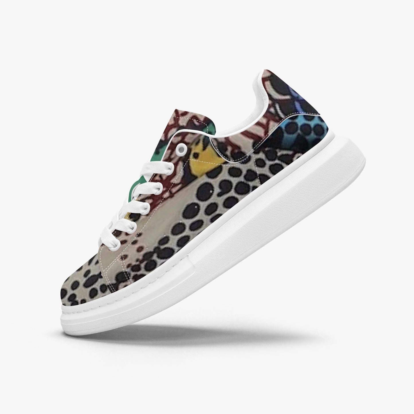 FZ Safari Print Leather Oversized Sneakers - FZwear