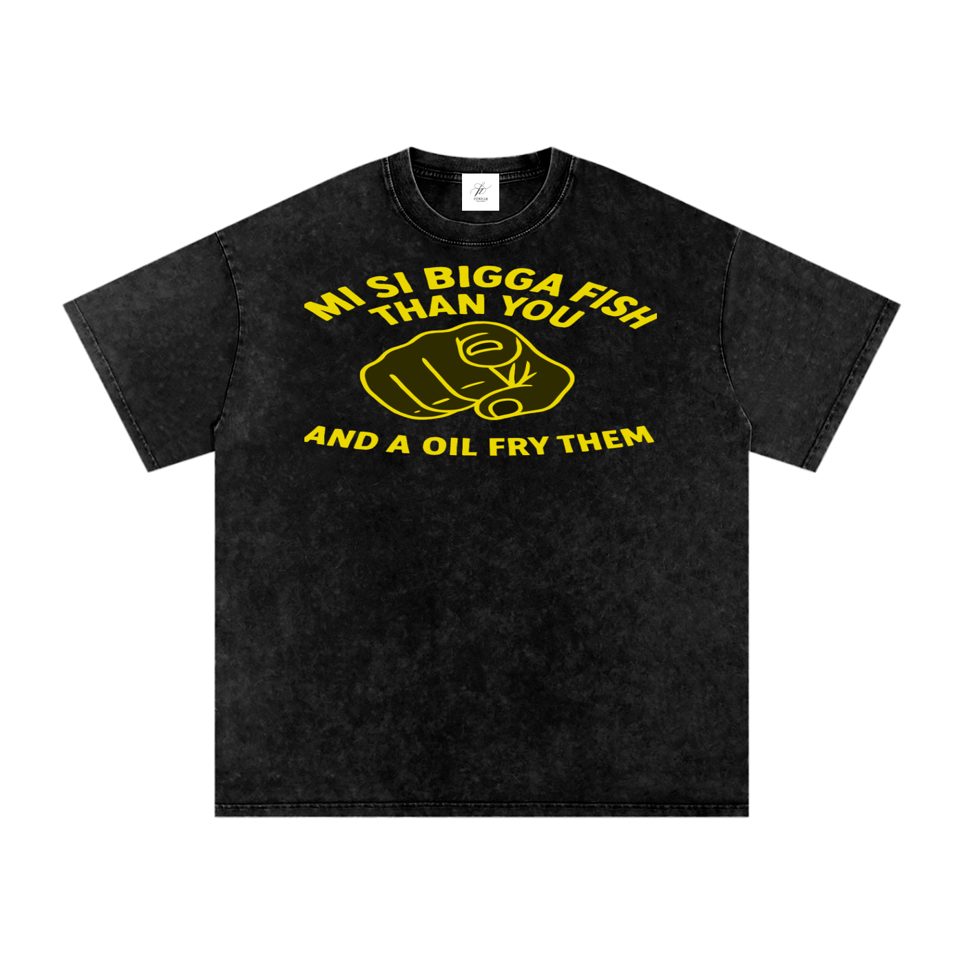 FZ Unisex Acid Wash Fry Oversize Tee