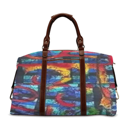 FZ AFRICAN ABSTRACT PRINT FLIGHT TRAVEL BAG 1