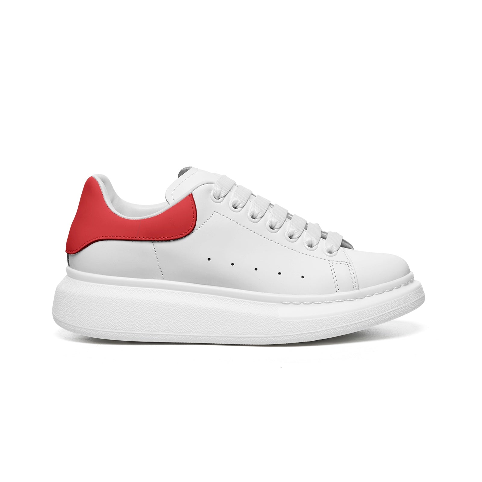 FZ Unisex Non Slip Lace Up Faux Leather Sneakers