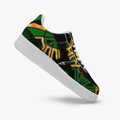 FZ Unisex African Print Low-Top Leather Sports Sneakers