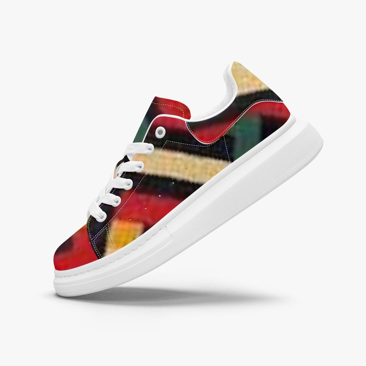 FZ Unisex African Print Leather Oversized Sneakers