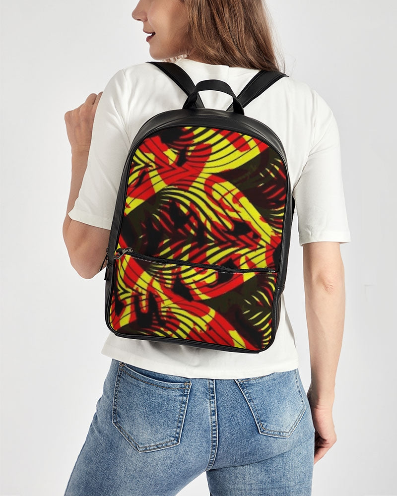 FZ AFRICAN PRINT Classic Faux Leather Backpack - FZwear