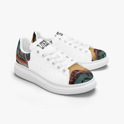 FZ Safari Print Leather Oversized Sneakers - FZwear