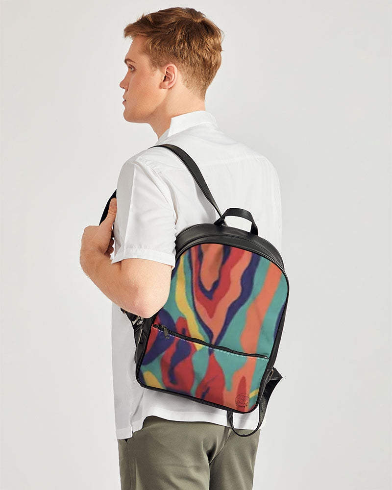 FZ AFRICAN PRINT Classic Faux Leather Backpack - FZwear