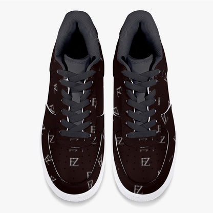 FZ Unisex Black Low-Top Leather Sports Sneakers - FZwear
