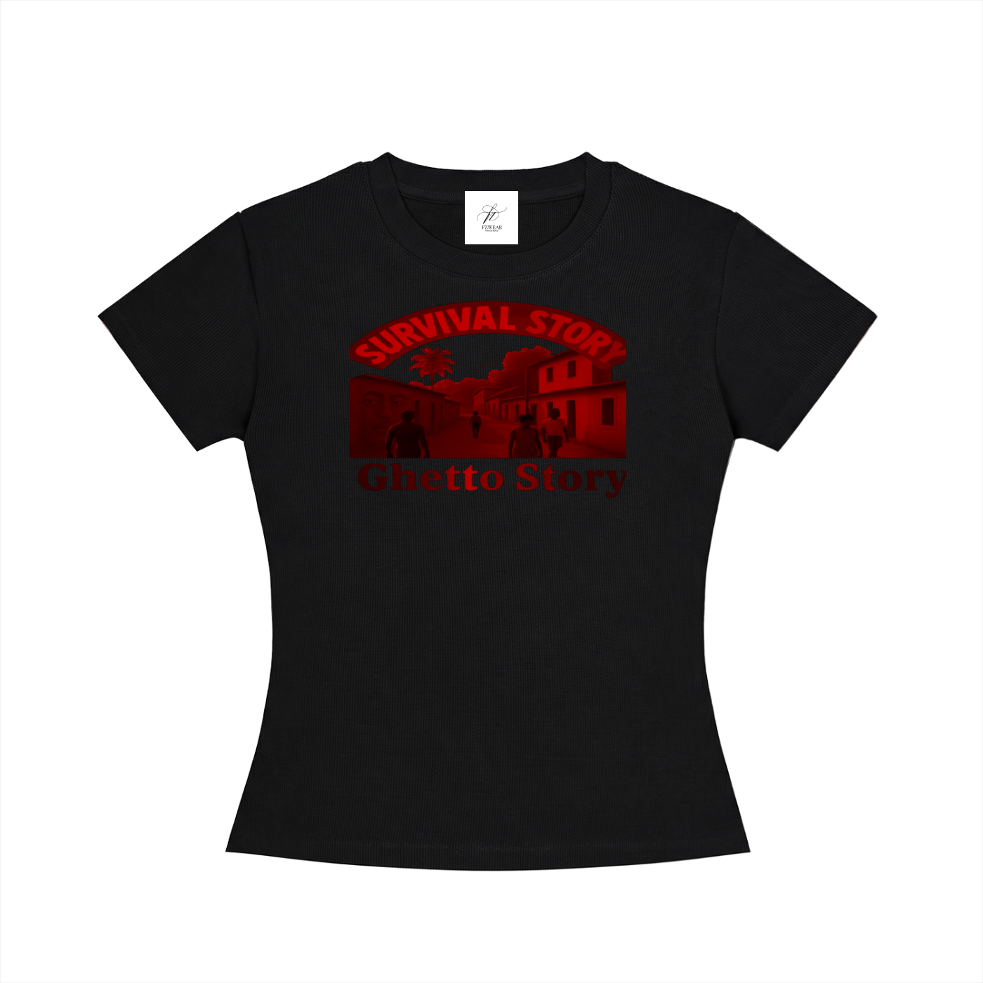 FZ Women's Slim Fit Ghetto Crewneck Tee