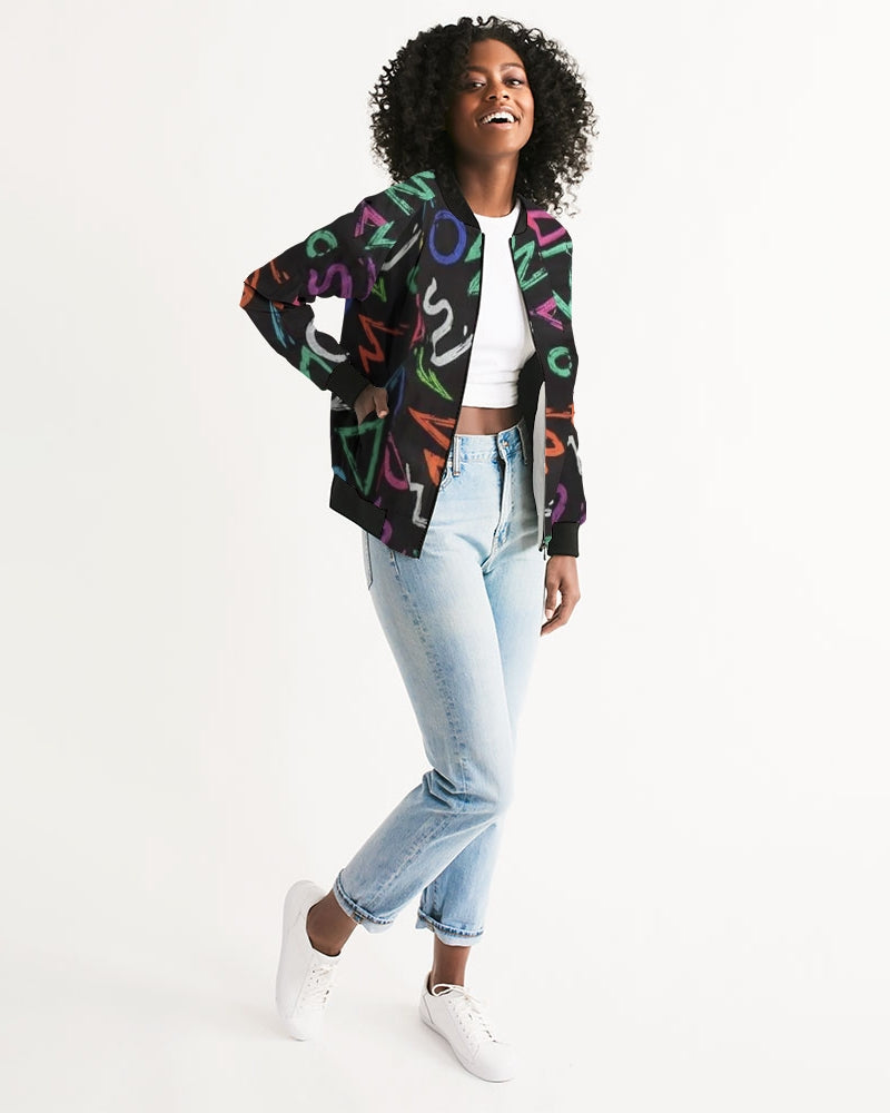 FZ AFRICAN ALPHA PRINT Women's Bomber Jacket