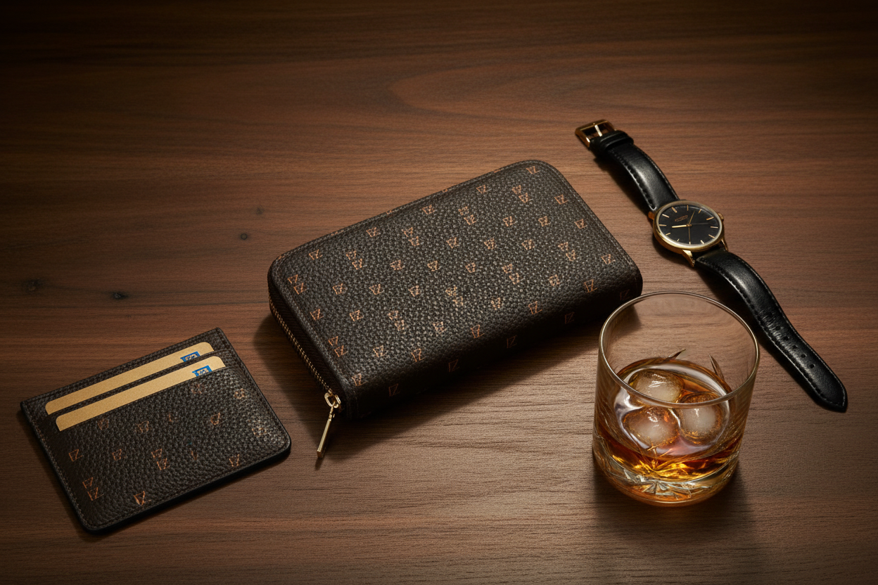 Dark Walnut Flat Lay