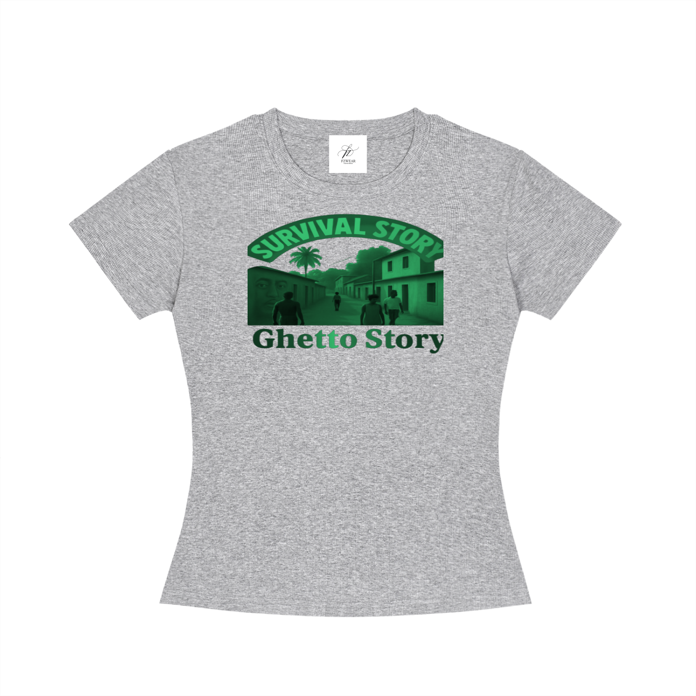 FZ Women's Slim Fit Ghetto Crewneck Tee