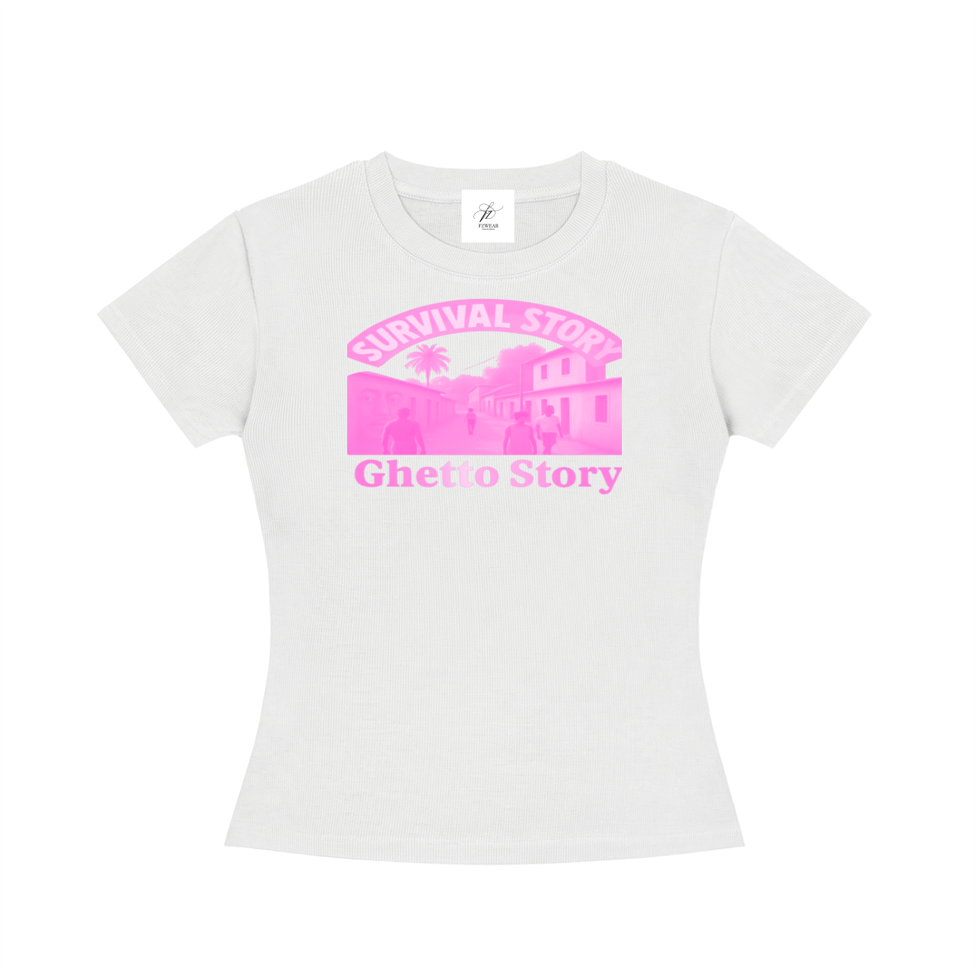 FZ Women's Slim Fit Ghetto Crewneck Tee
