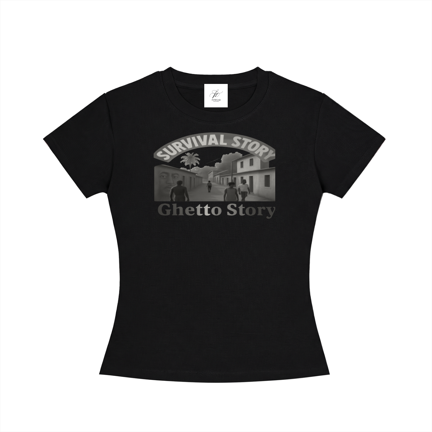 FZ Women's Slim Fit Ghetto Crewneck Tee