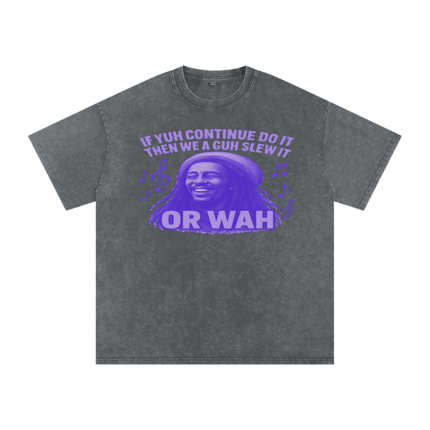 FZ Unisex "Or Wah" Acid Wash Oversize Tee