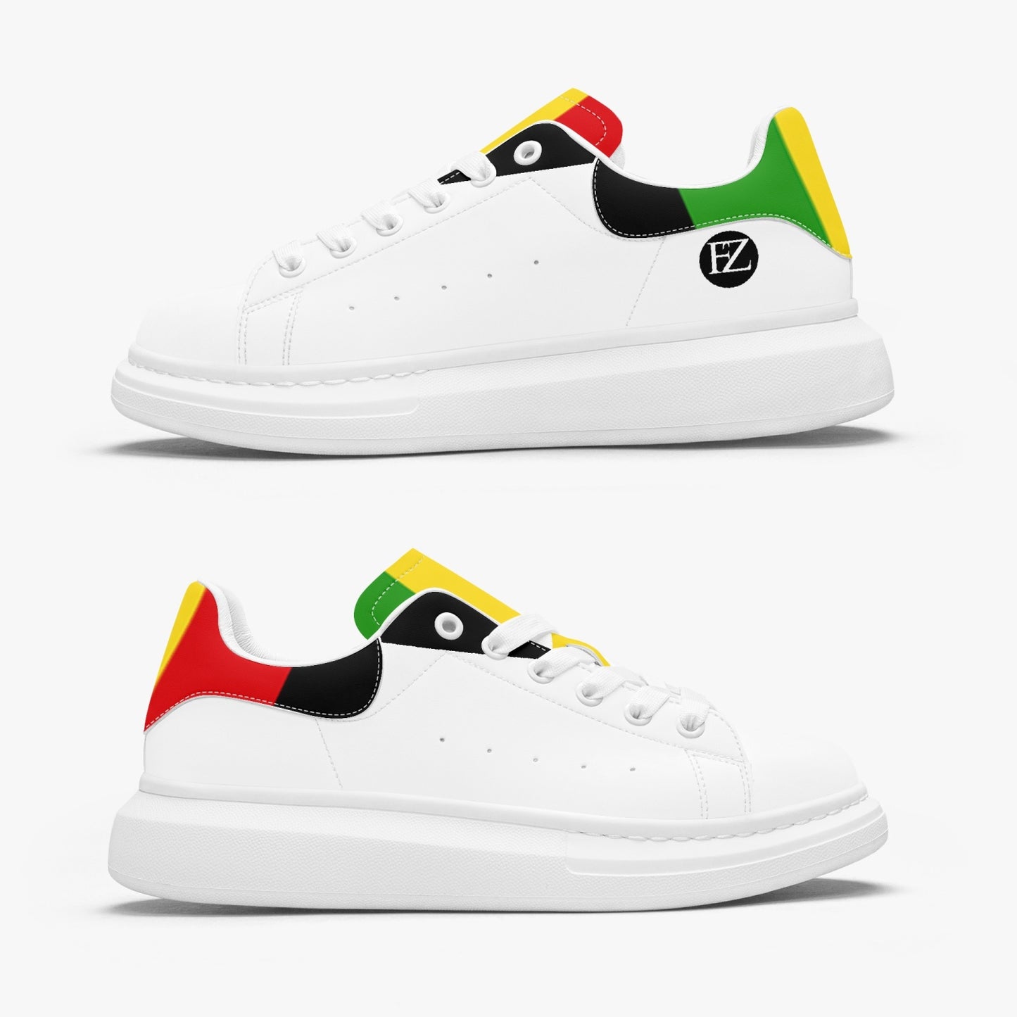 FZ Unisex Rasta Leather Oversized Sneakers