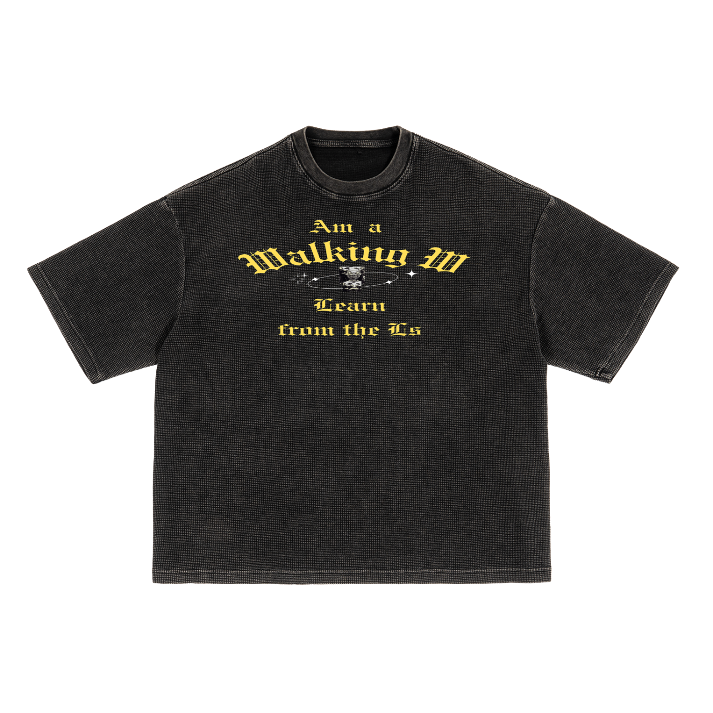 FZ Unisex Waffle-Texture Washed Boxy Tee