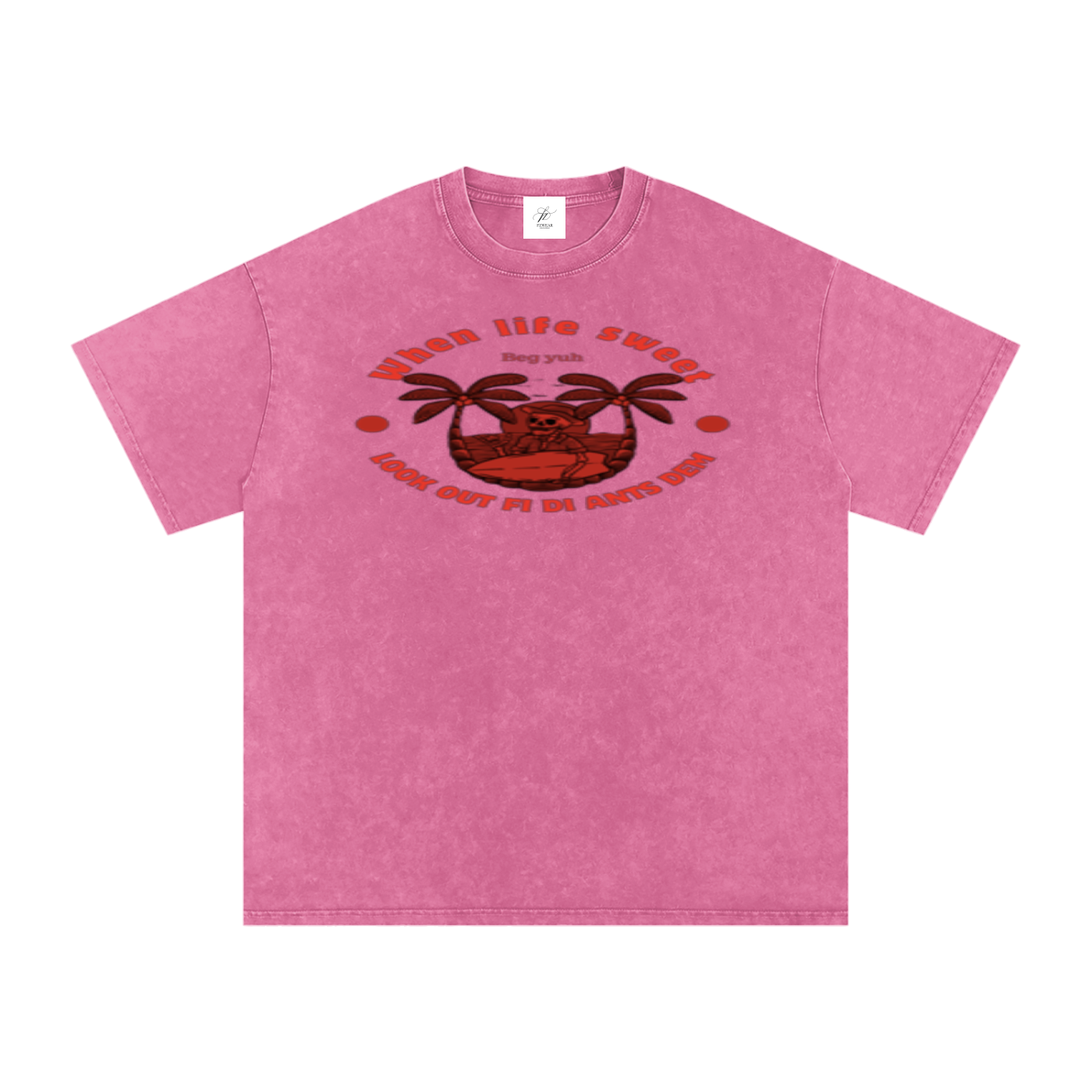 FZ Unisex Snow Washed Oversized Cotton Tee