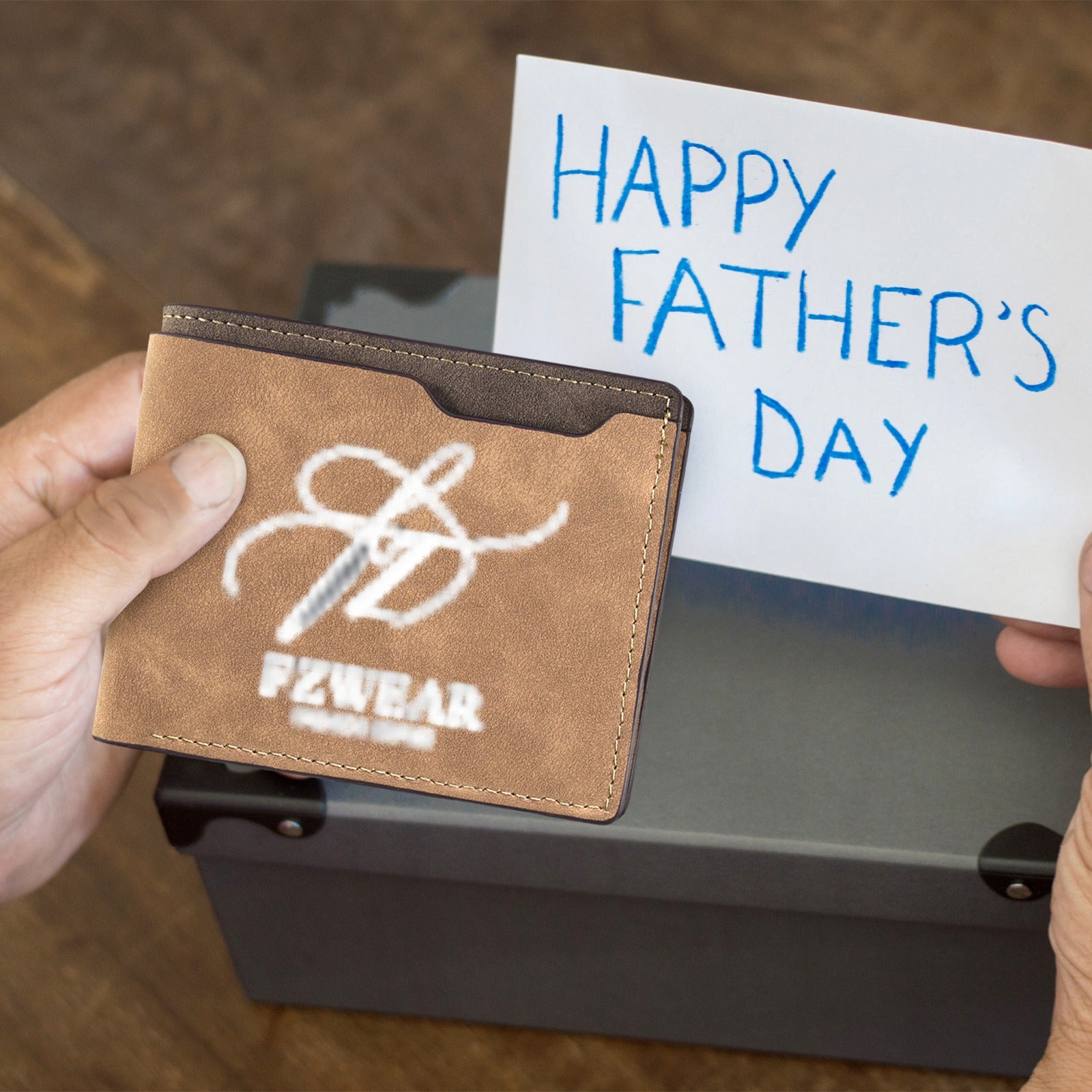 FZ Custom Engraved No Zipper Wallet