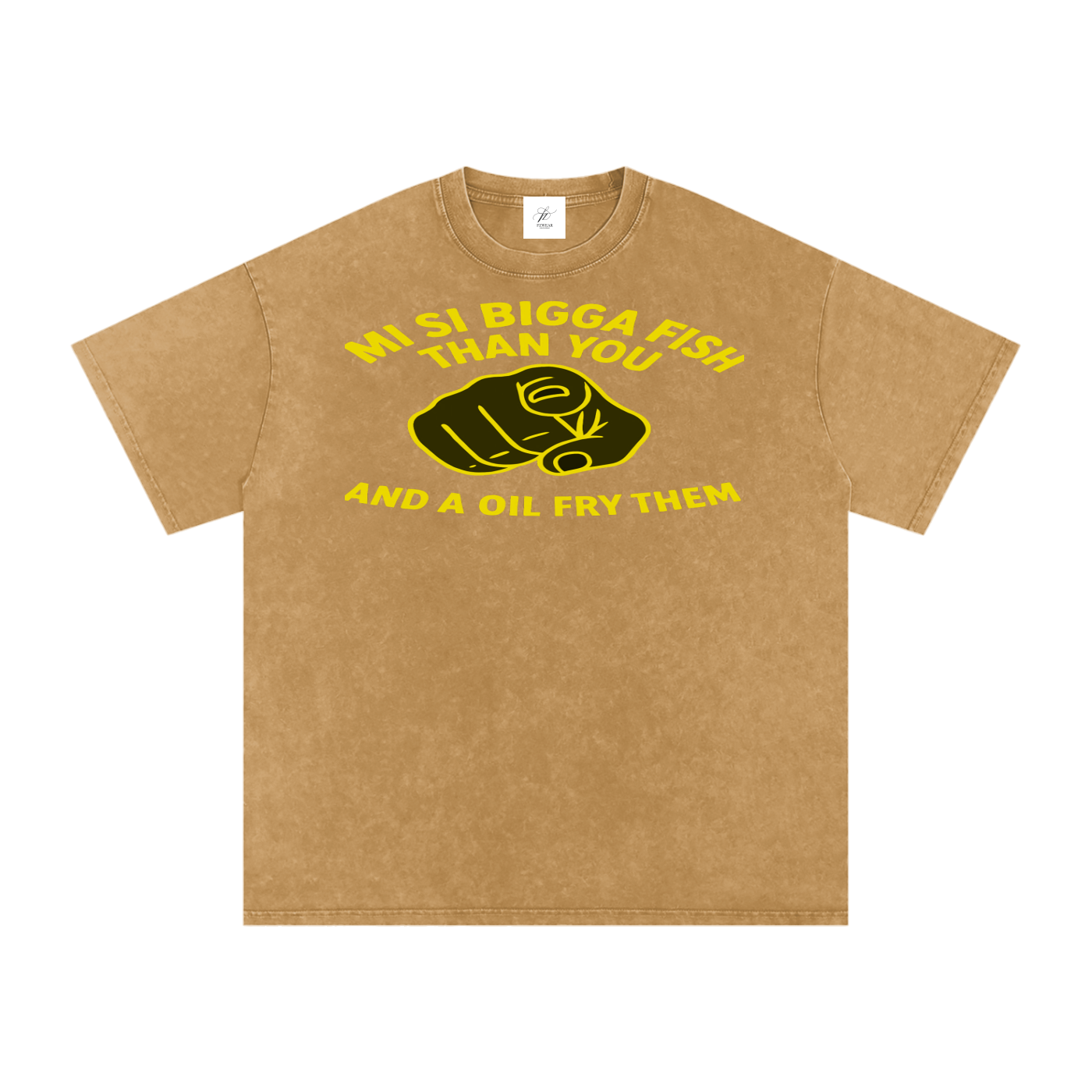 FZ Unisex Acid Wash Fry Oversize Tee