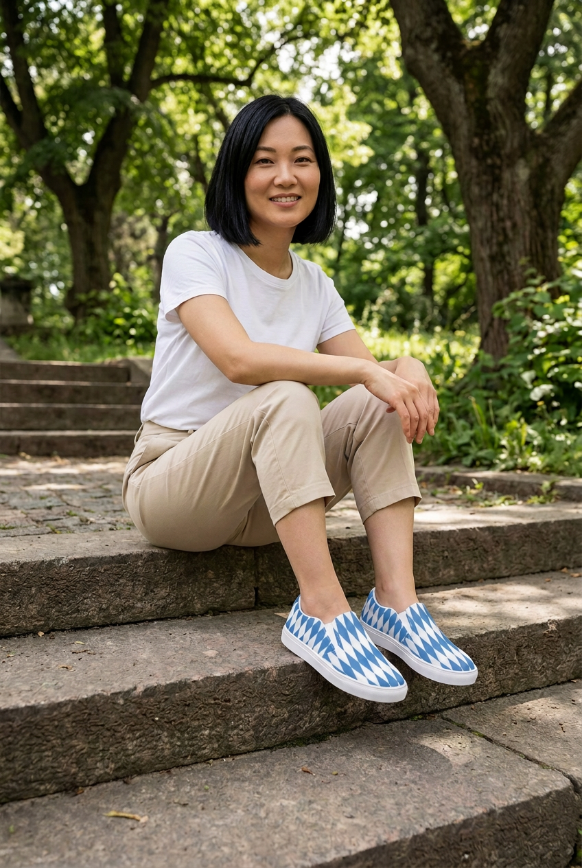 Edited model photo with the extra loose shoe removed