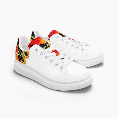 FZ Unisex African Print Leather Oversized Sneakers - FZwear