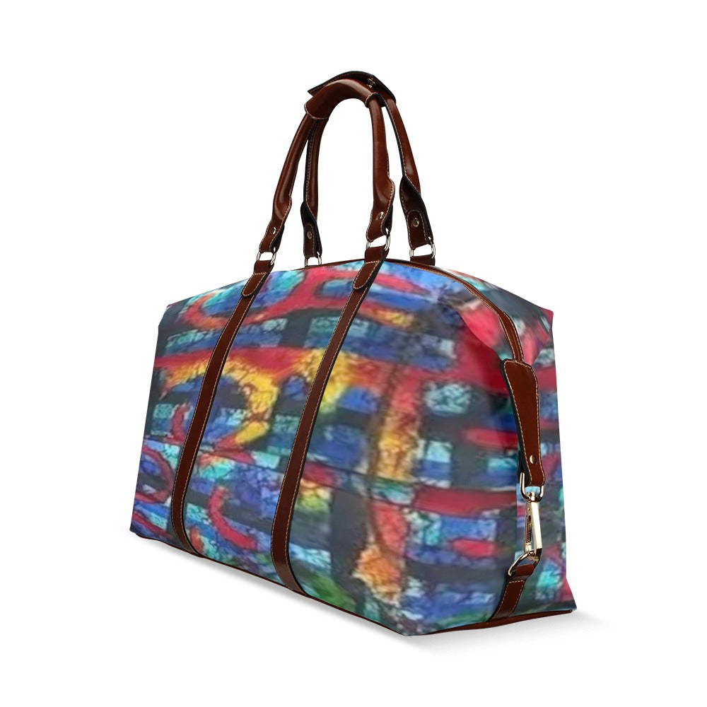 FZ AFRICAN ABSTRACT PRINT FLIGHT TRAVEL BAG 1