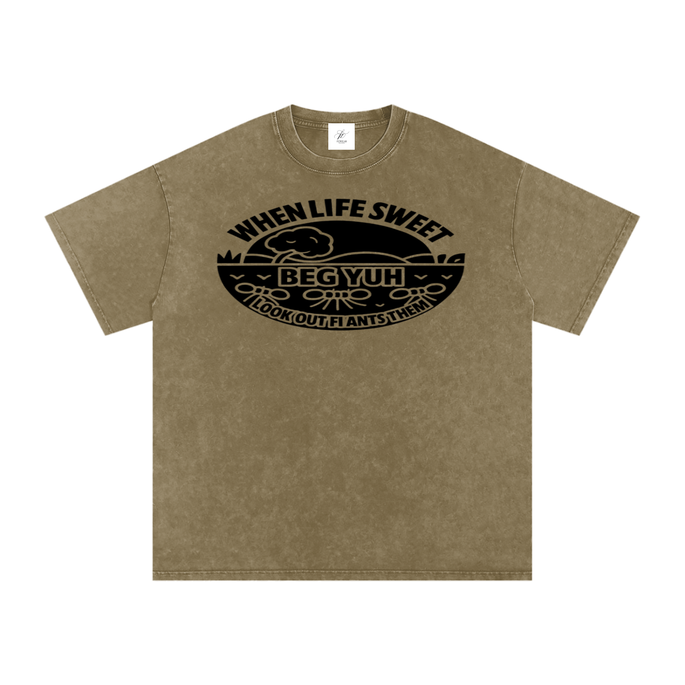 FZ Unisex Acid Wash Oversize Tee