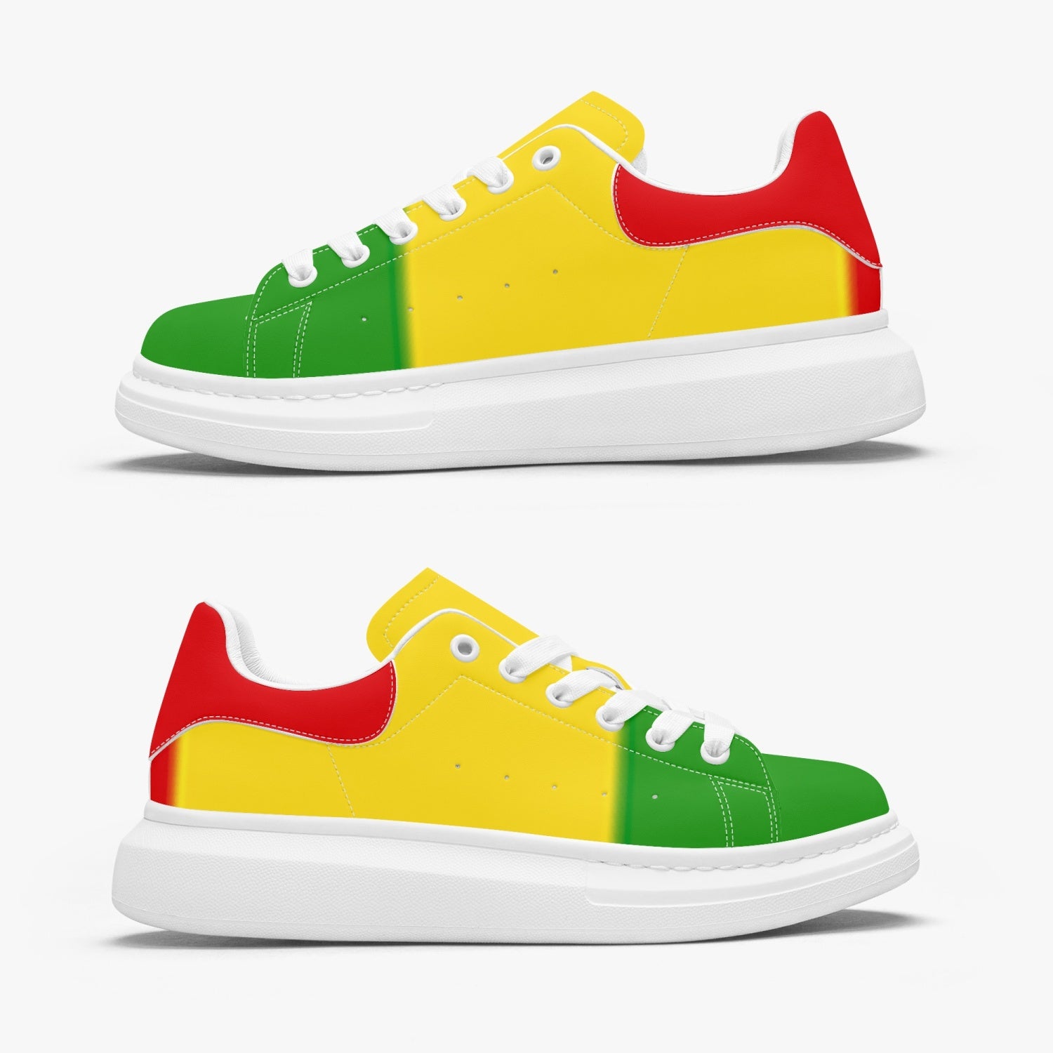 FZ Unisex Rasta Leather Oversized Sneakers - FZwear