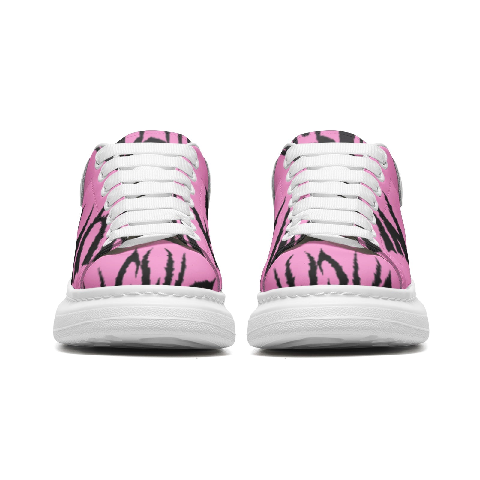 FZ Unisex Non Slip Lace Up Faux Leather Sneakers