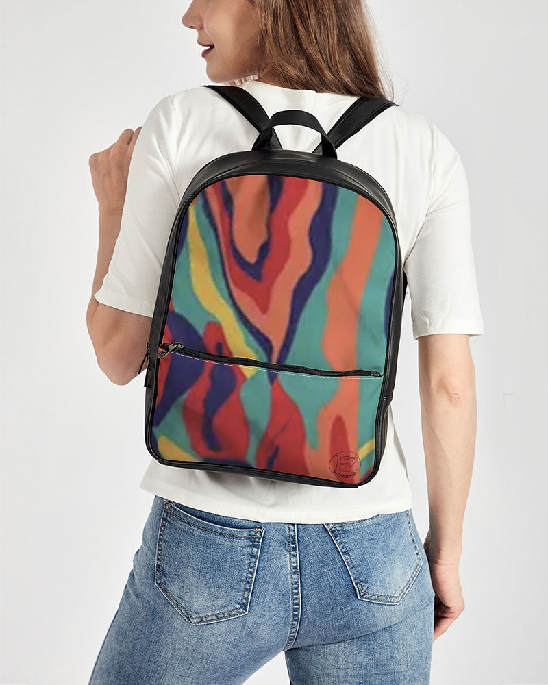 FZ AFRICAN PRINT Classic Faux Leather Backpack