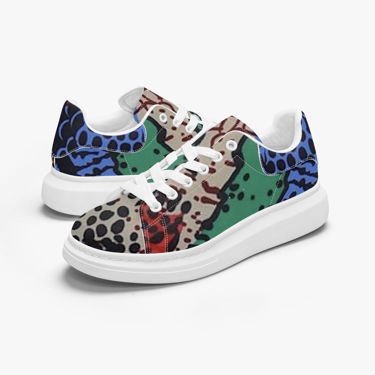 FZ Safari Print Leather Oversized Sneakers