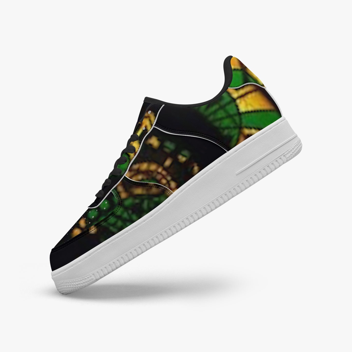 FZ Unisex African Print Low-Top Leather Sports Sneakers