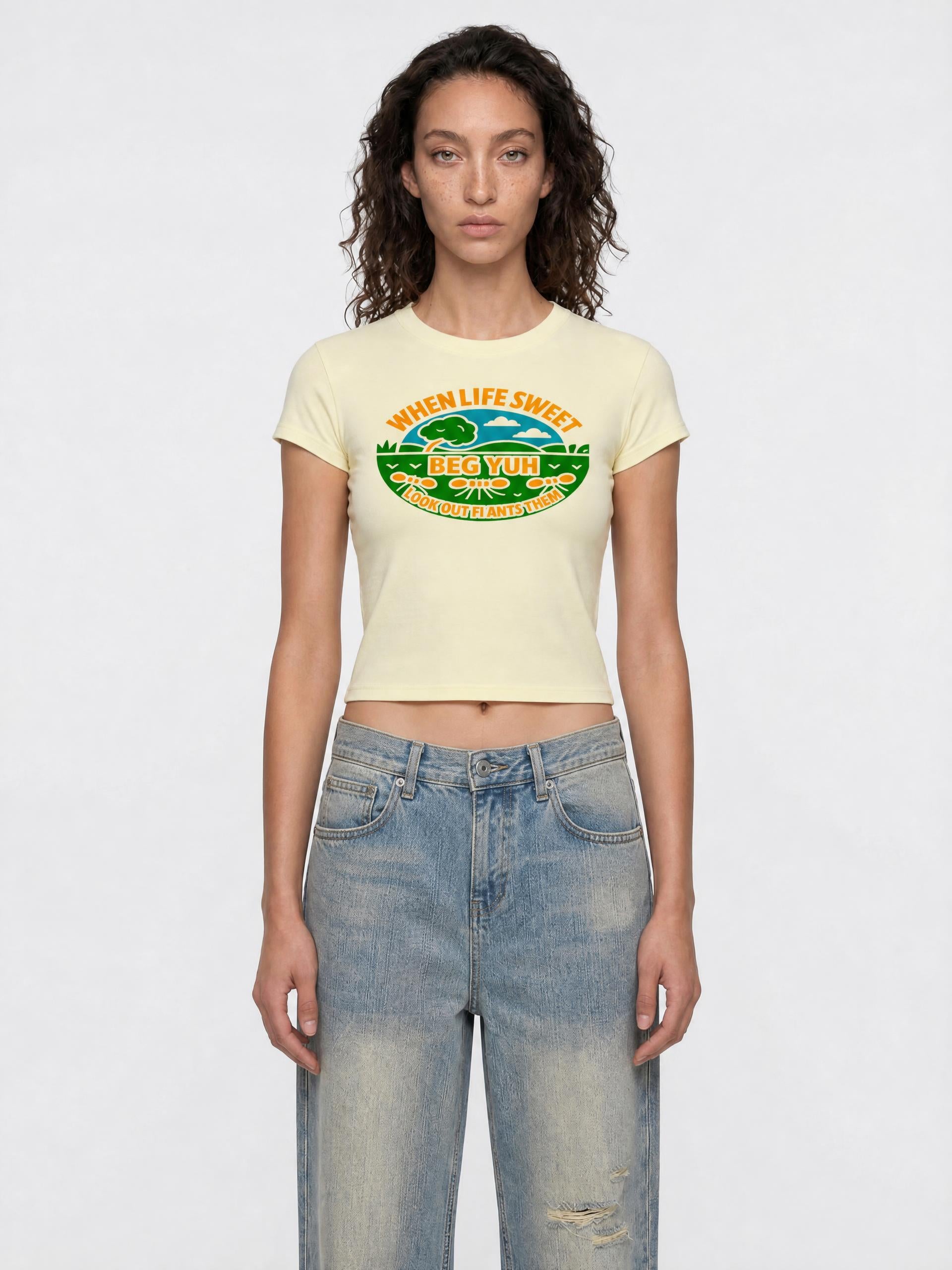 FZ Women's Slim-Fit Cropped Tee