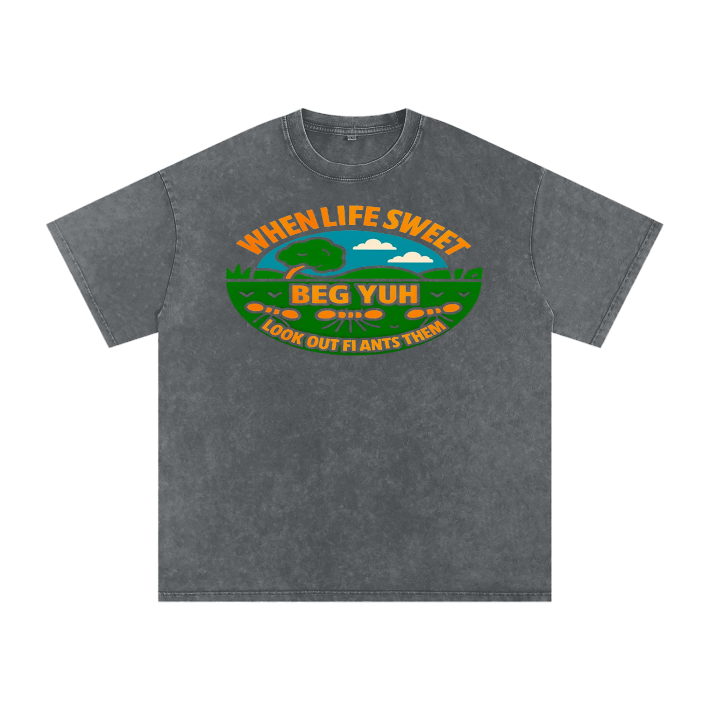 FZ Unisex Acid Wash Oversize Tee
