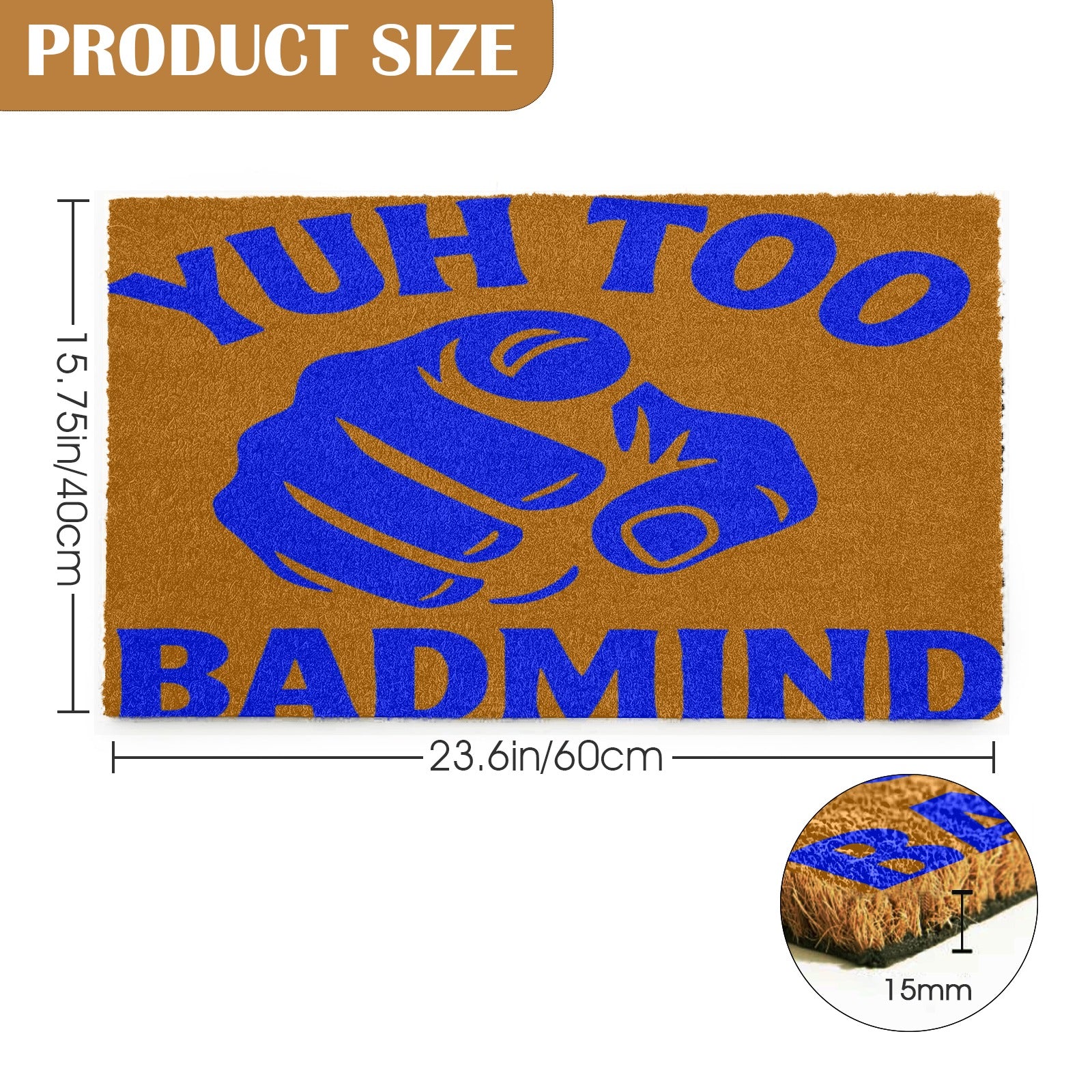 FZ Mind Natural Coir Doormat