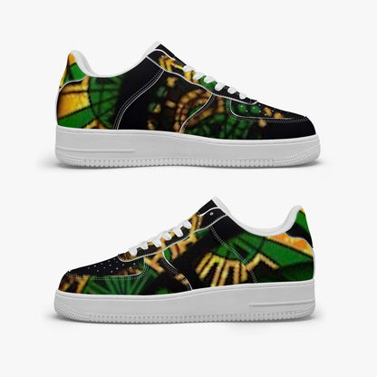 FZ Unisex African Print Low-Top Leather Sports Sneakers - FZwear