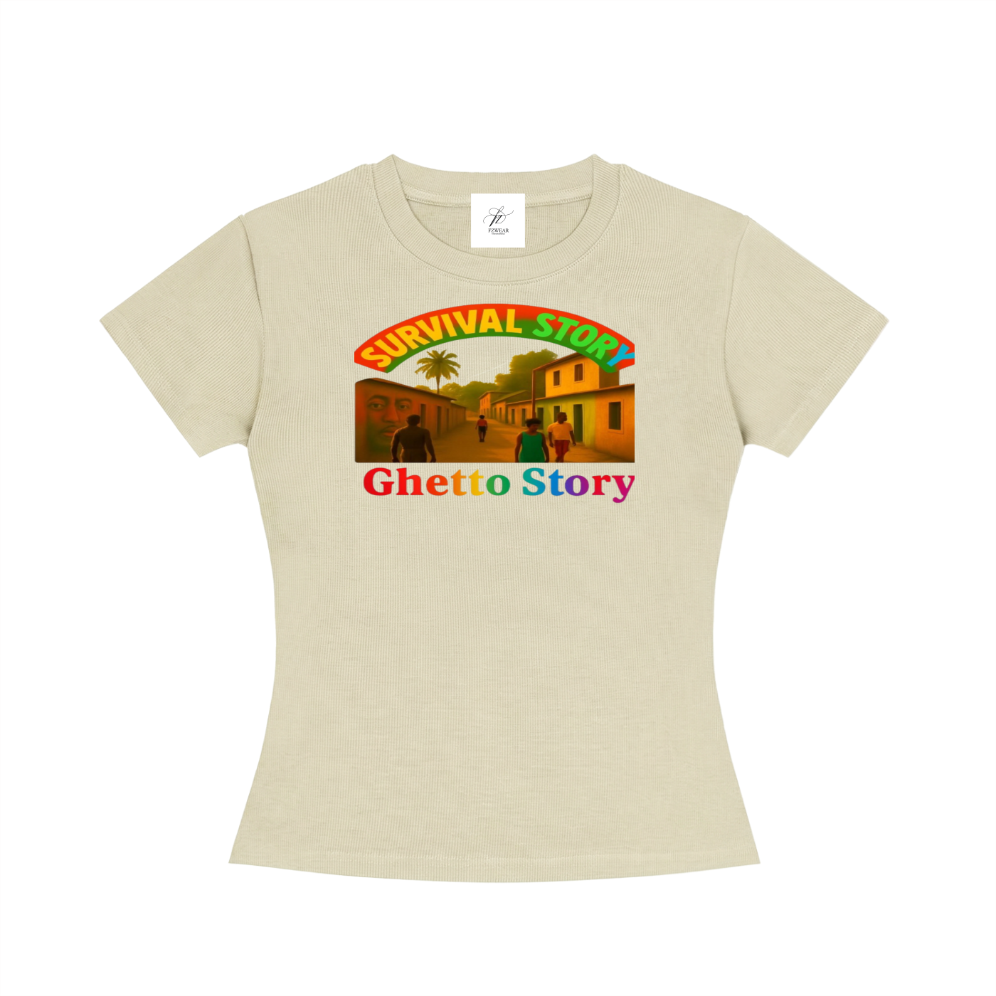 FZ Women's Slim Fit Ghetto Crewneck Tee