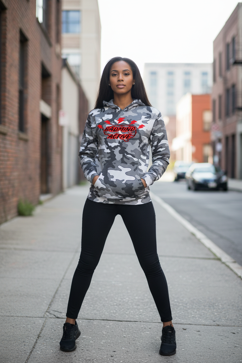 Female Model - Badmind Active Hoodie