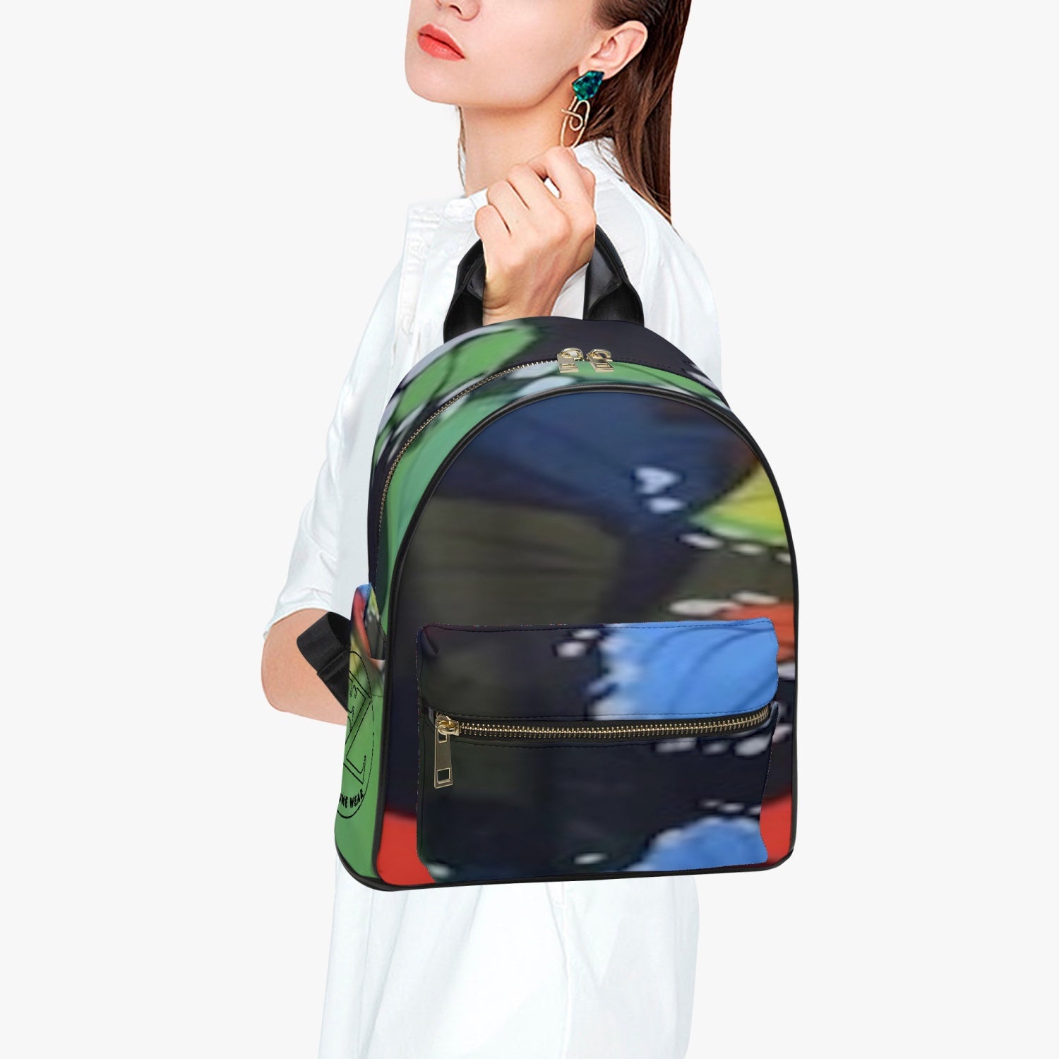 FZr Printed PU Backpack - FZwear