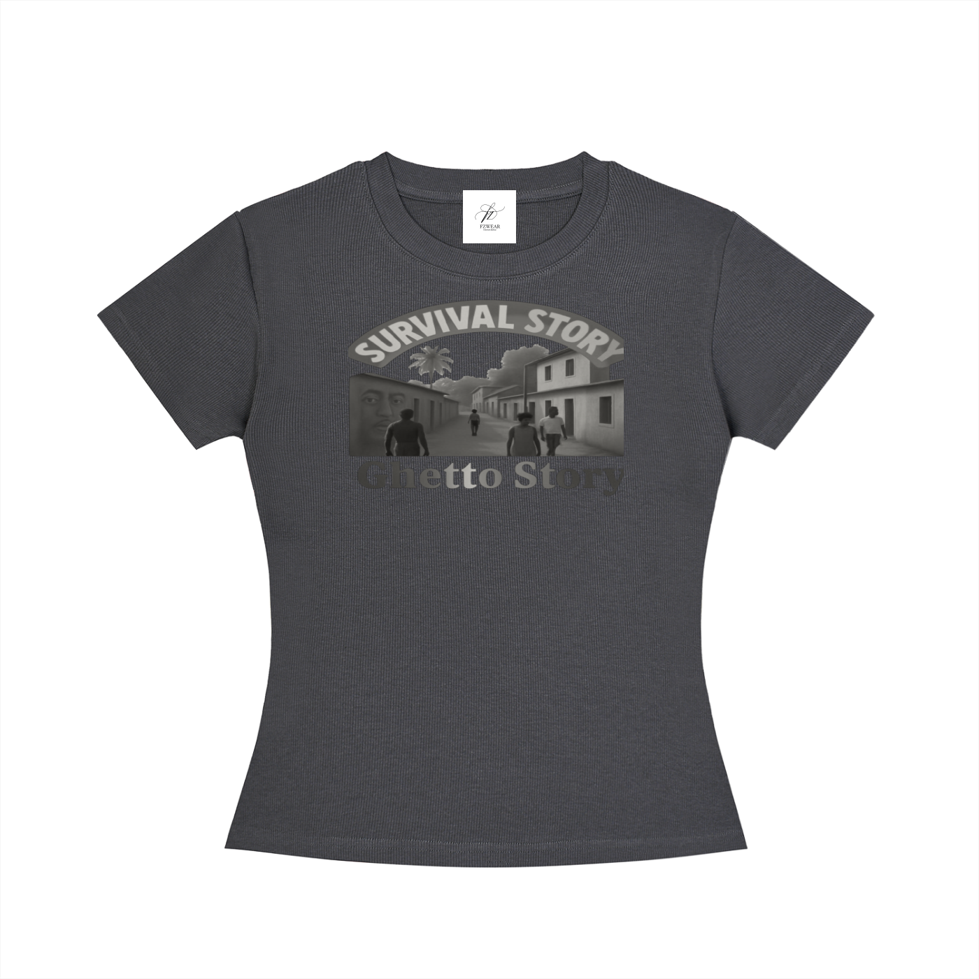 FZ Women's Slim Fit Ghetto Crewneck Tee