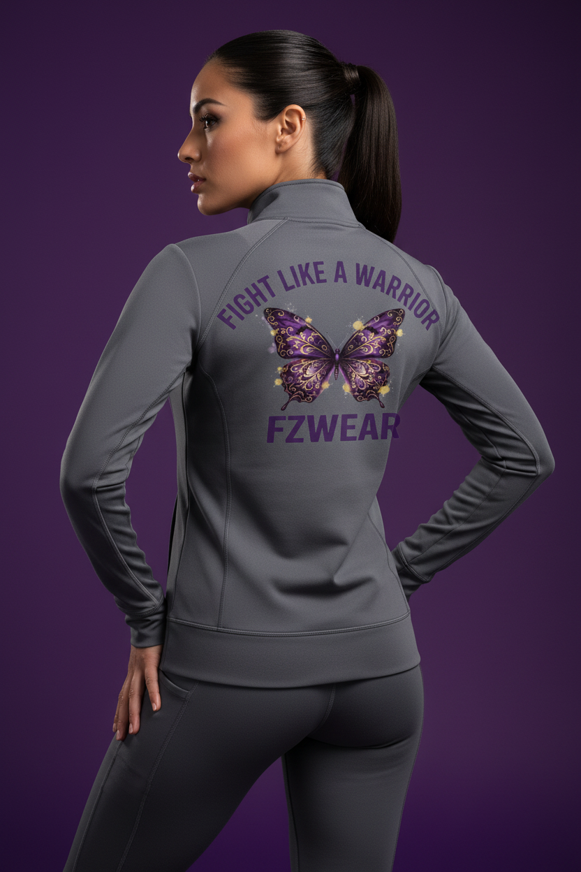 FZwear Grey Quarter-Zip Back