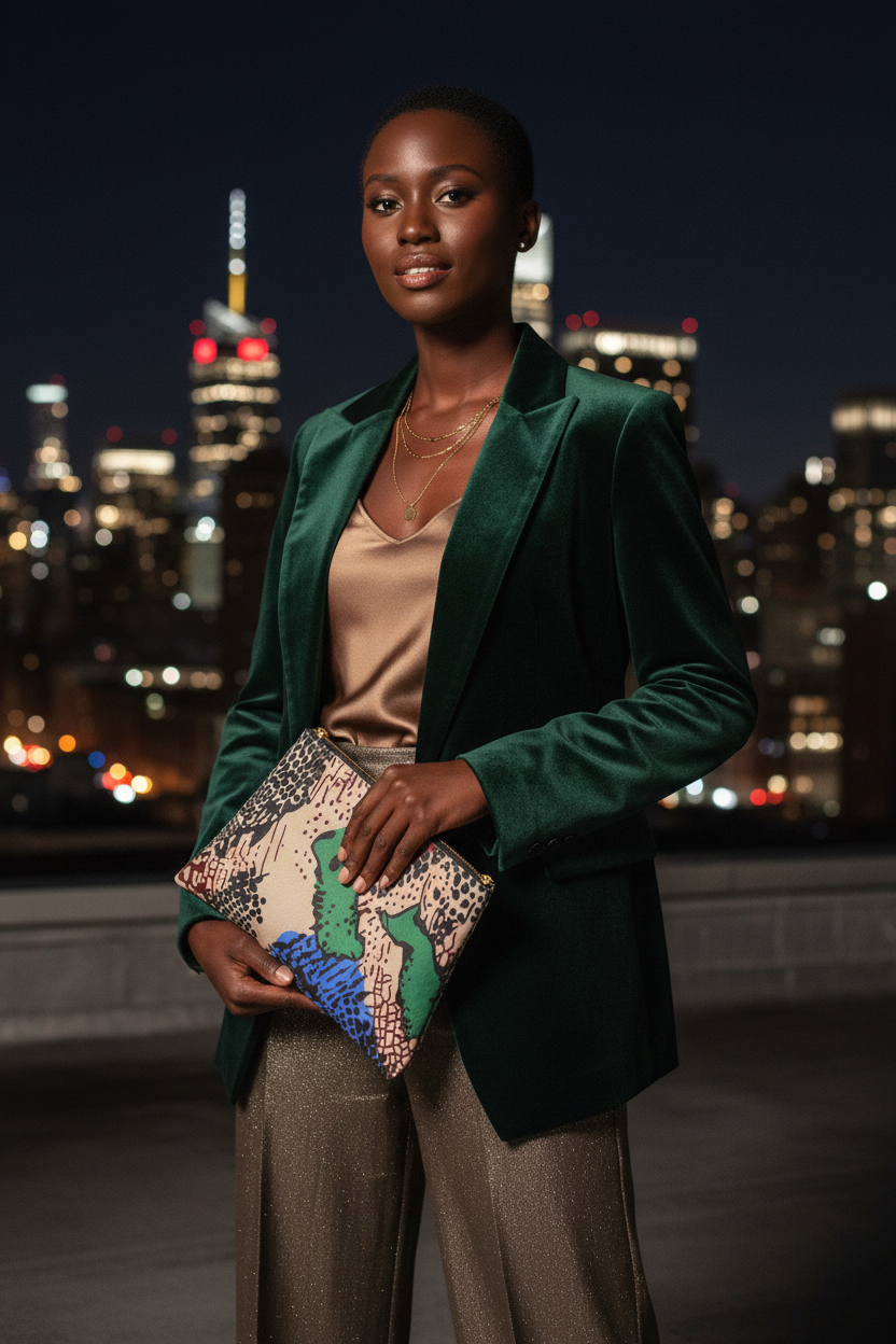 FZ DESIGNER AFRICAN PRINT CLUTCH PURSE