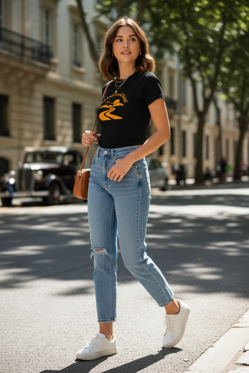 God And Good Road Black Tee 1