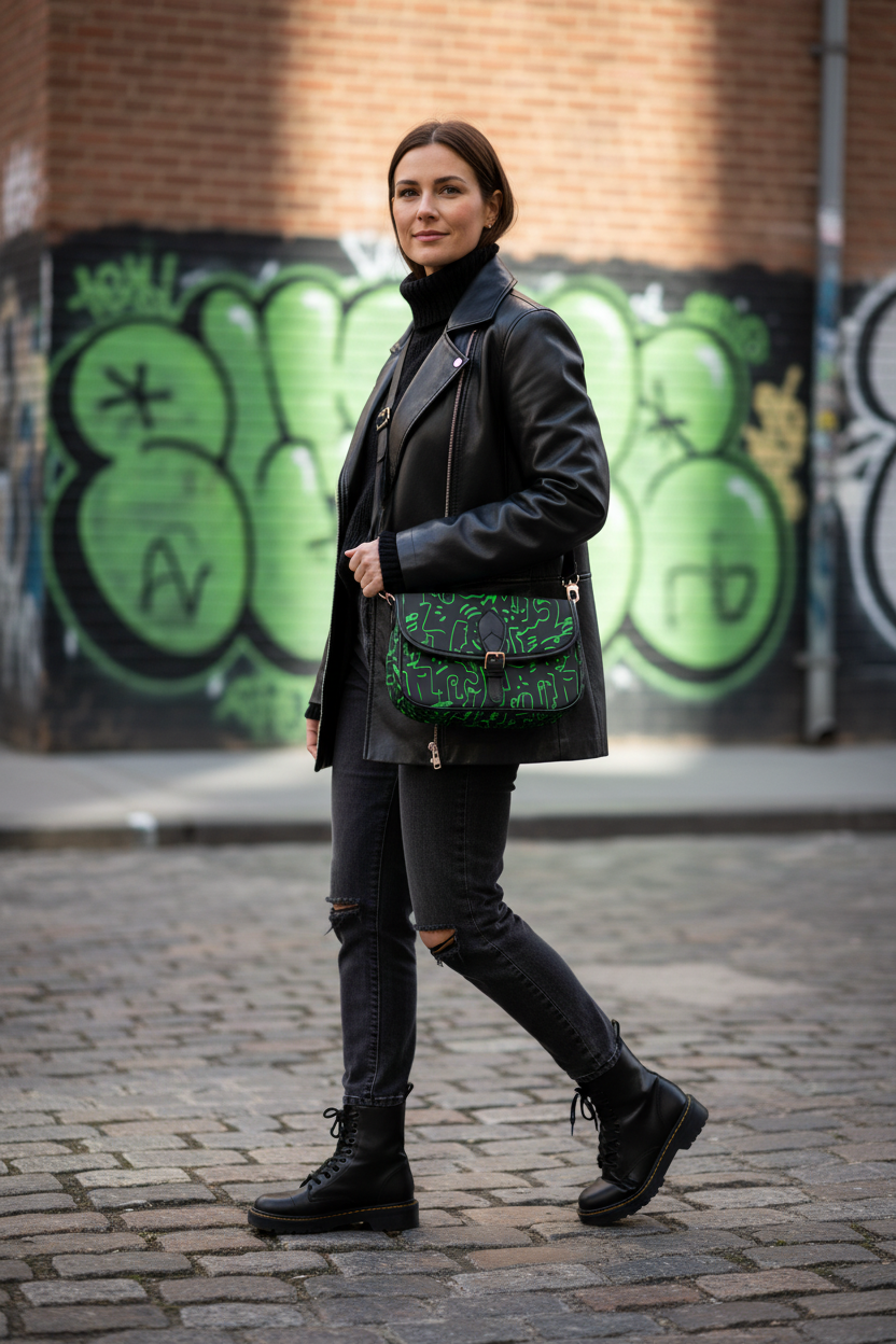 Green & Black Graffiti - Full