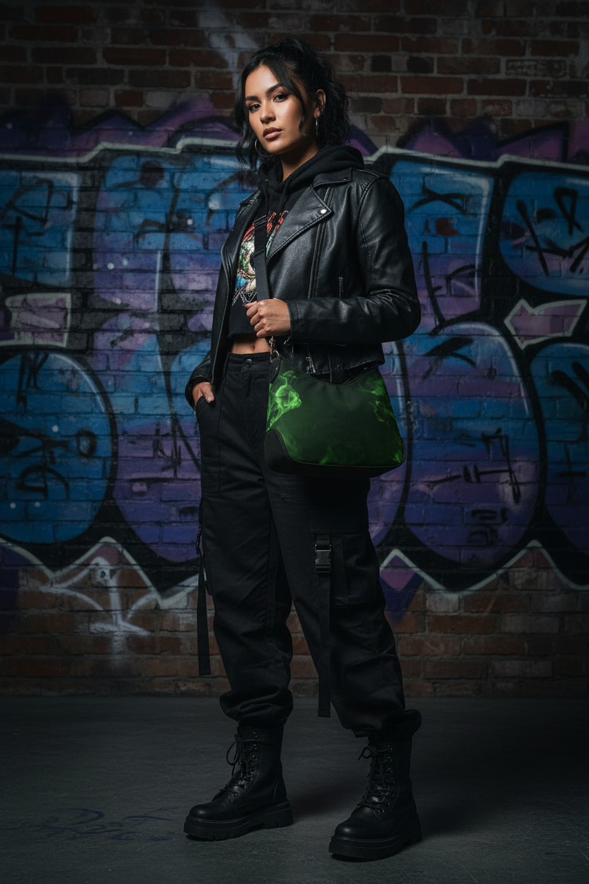 Green Smoke Bag - Graffiti