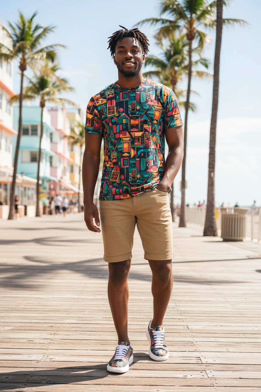 Hispanic Model Miami Boardwalk