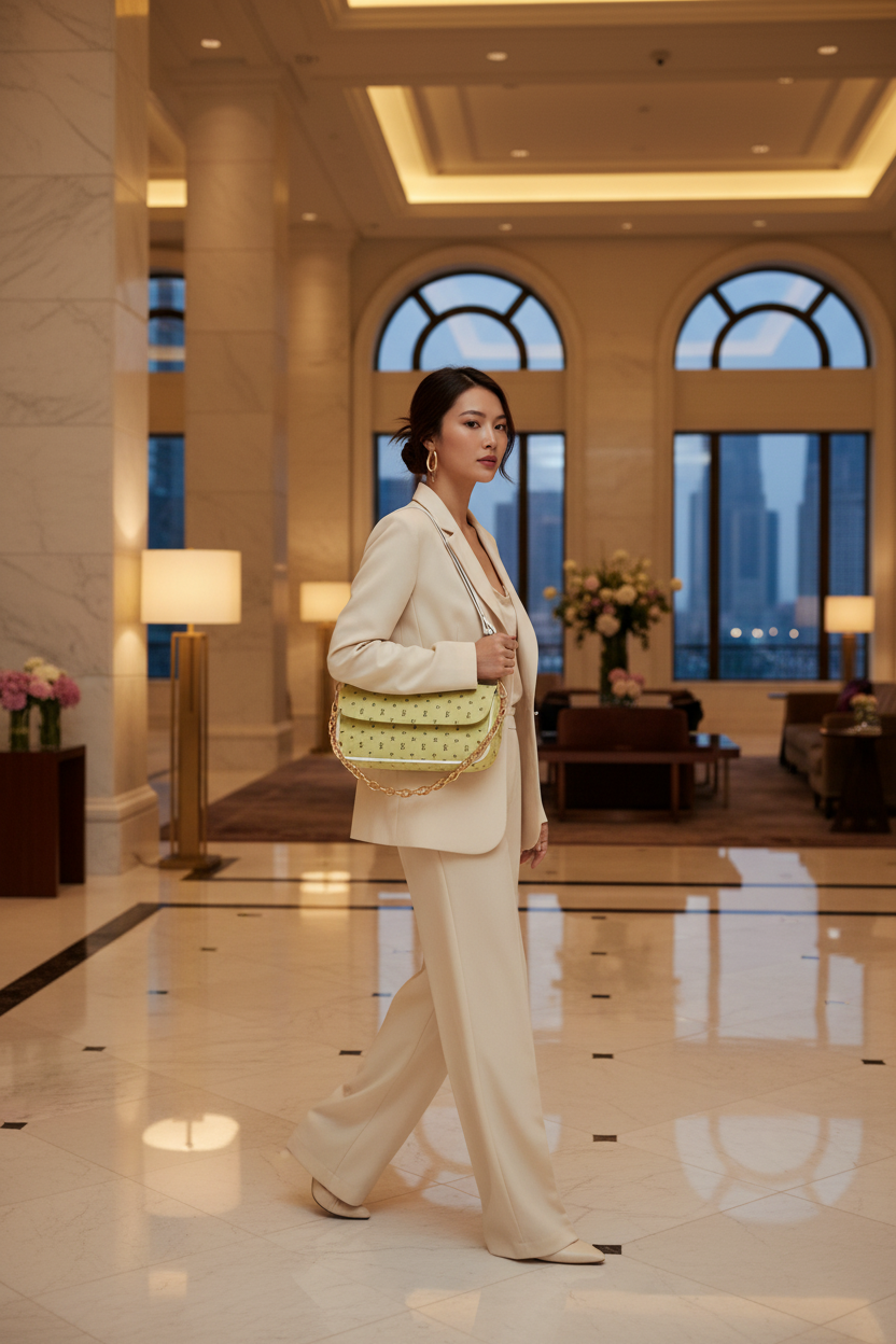 Hotel Lobby - Yellow Underarm Bag